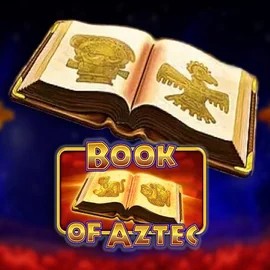 Book of Aztec online game logo by Amatic Industries on spinssahara.com