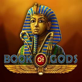 Book of Gods slot logo by BF Games at SpinSahara Casino
