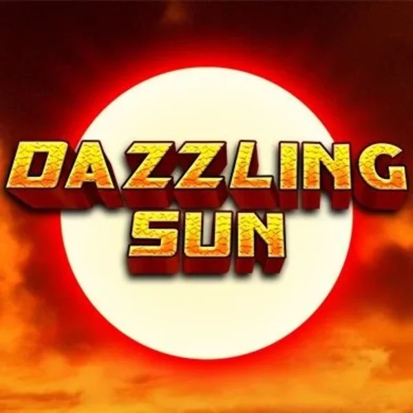 Dazzling Sun slot logo by Win Studios at SpinSahara Casino