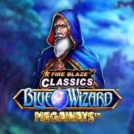 Play the Fire Blaze Blue Wizard Megaways slot by Rarestone Gaming on SpinSahara Casino