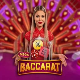 Mega Baccarat casino game by Pragmatic Play – featured logo at SpinSahara Casino