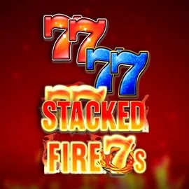 Stacked Fire 7s slot logo by Inspired Gaming at SpinSahara Casino