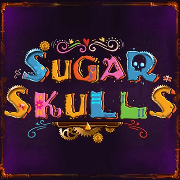 Enjoy Sugar Skulls by Booming Games – logo hosted on spinssahara.com