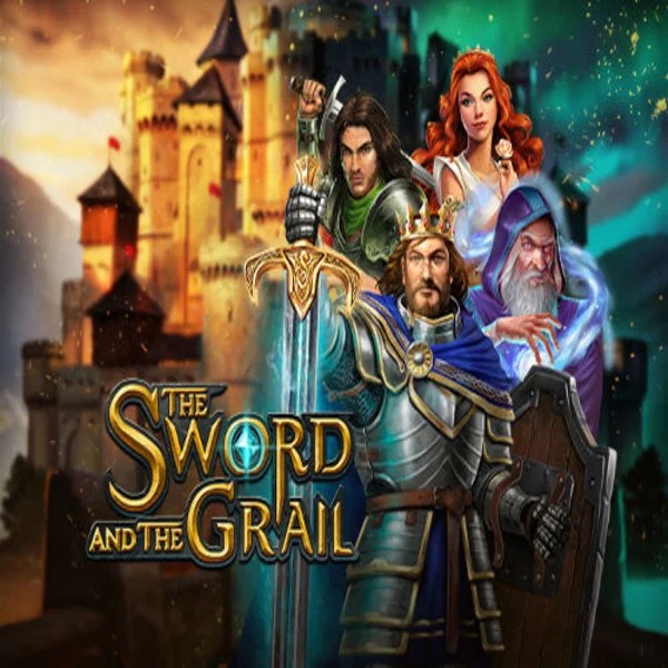 Official Slots logo: The Sword and the Grail by Play'n GO at SpinSahara Casino