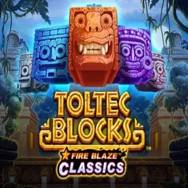 Fire Blaze: Toltec Blocks game by Rarestone Gaming – logo hosted on SpinSahara Casino